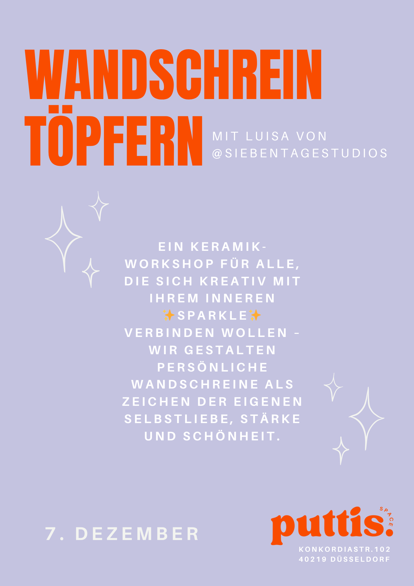Wandschrein Töpfern mit Luisa von Siebentagestudio