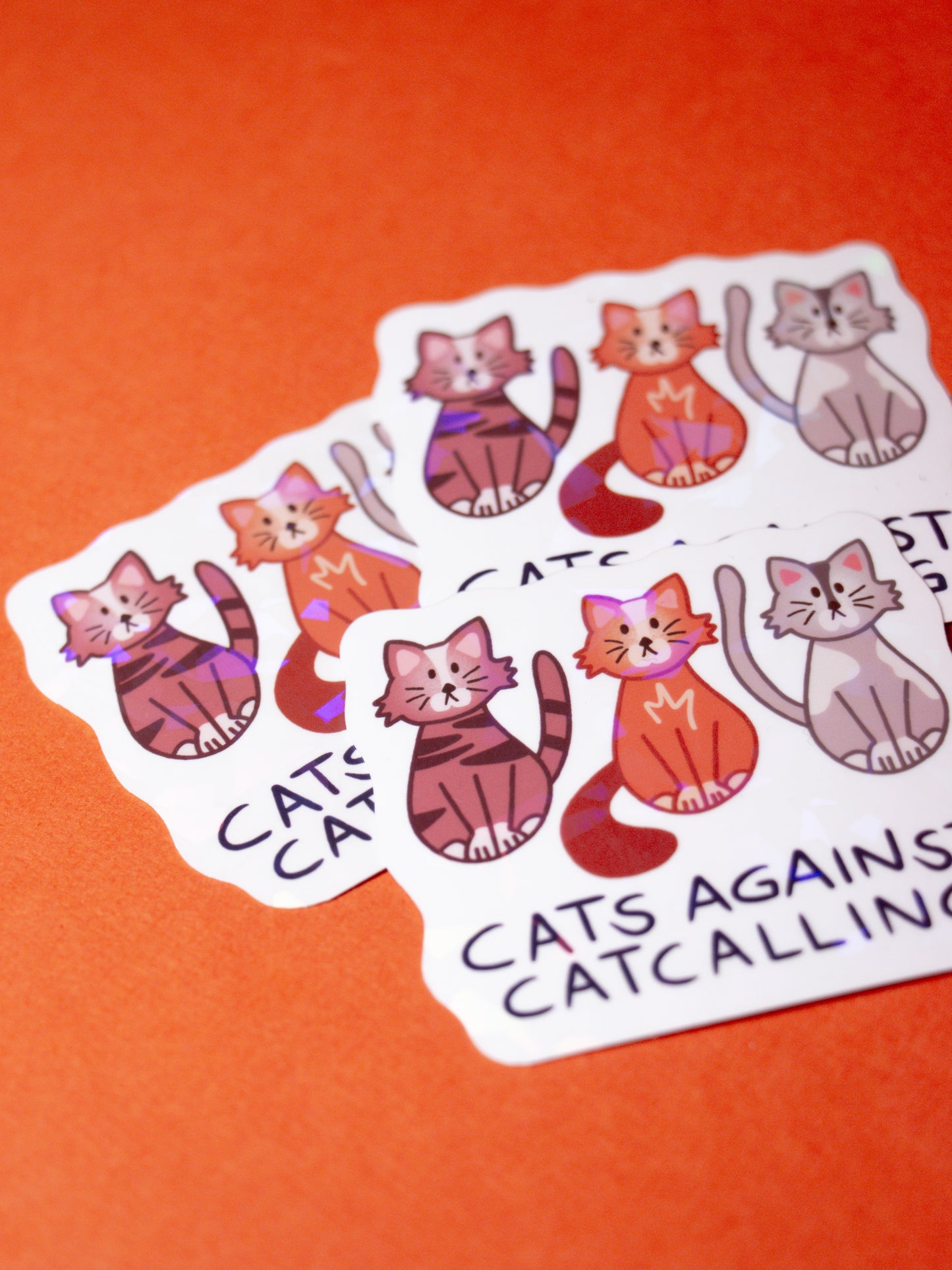 Glitzer-Sticker | Cats against Catcalling