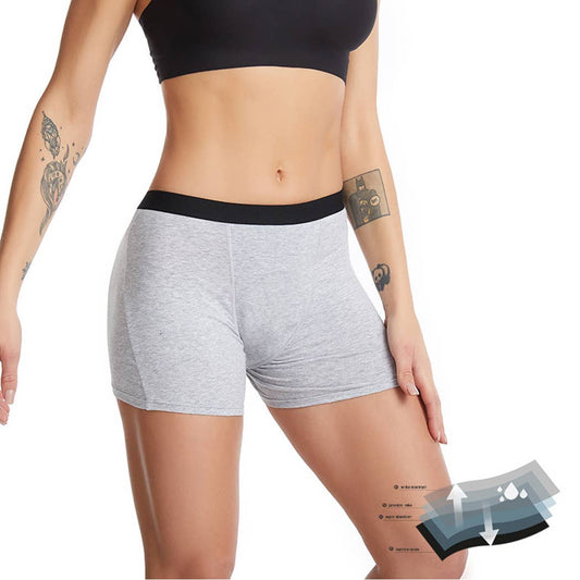 Boxershort aus Baumwolle - grau/schwarz