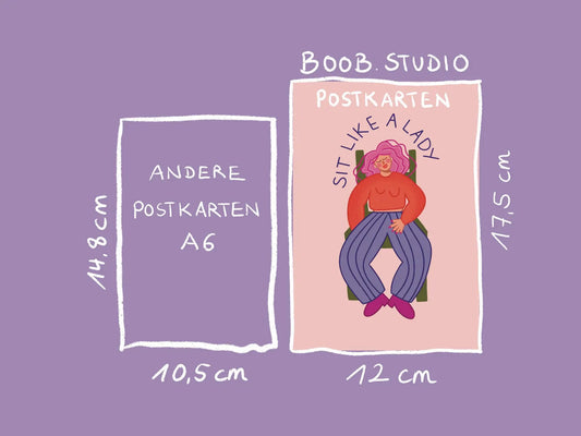 Sit like a lady | Maxi-Postkarte