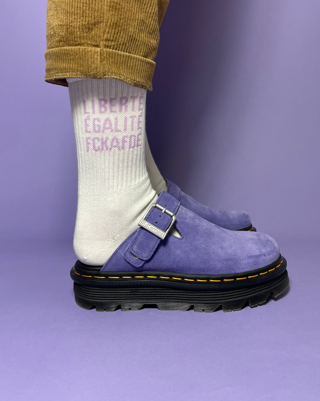 FCKAFDÉ Socken | cream & lavender