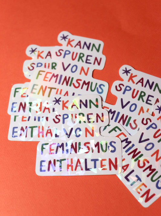 Glitzer-Sticker | Kann Spuren von Feminismus enthalten