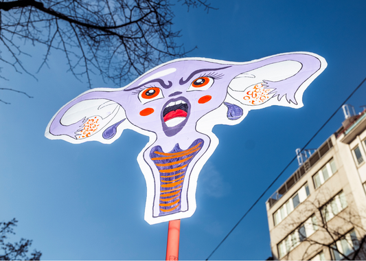 Postkarten Zornige Grüße - Zorniger Uterus