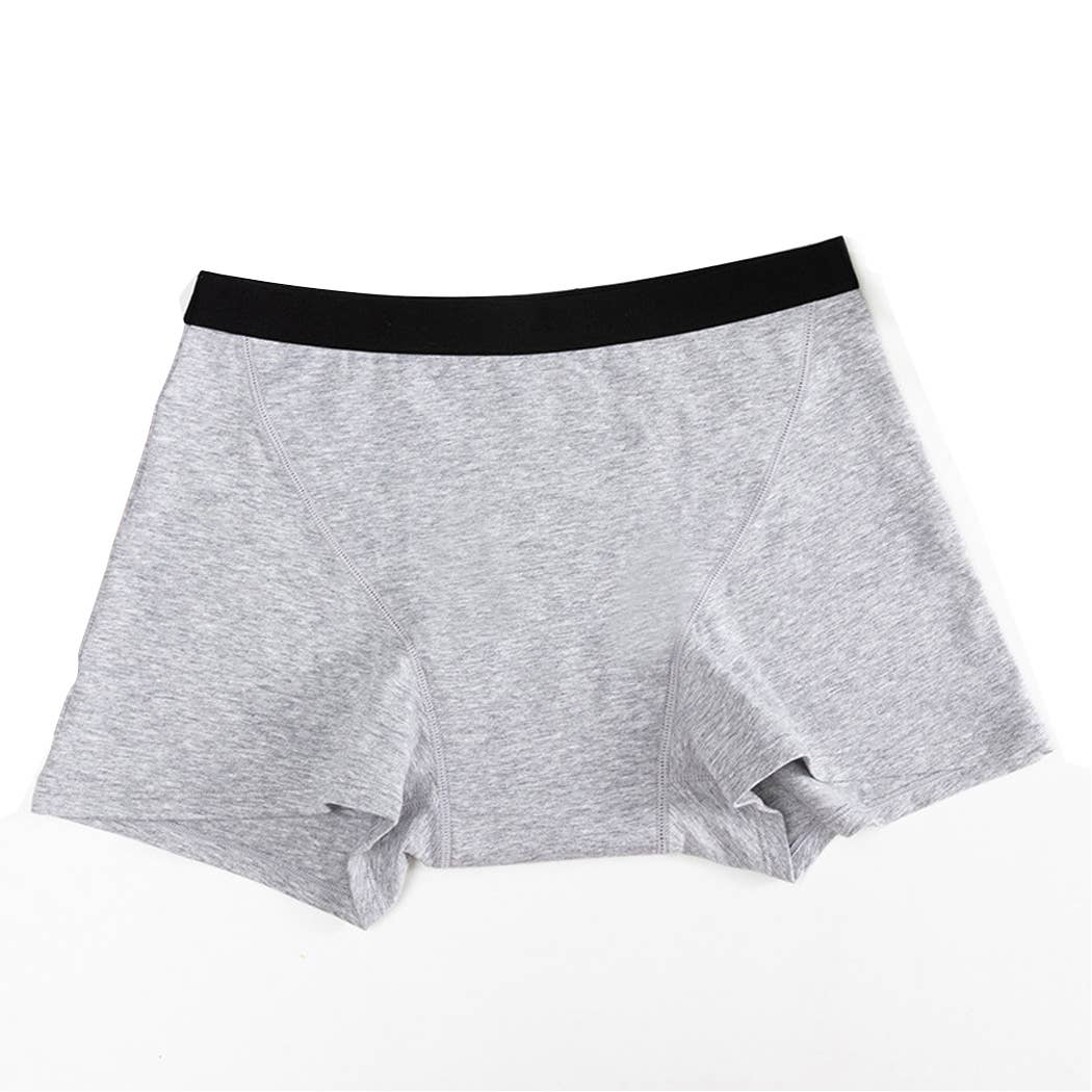 Boxershort aus Baumwolle - grau/schwarz