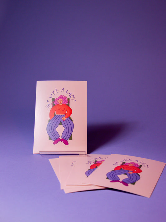 Sit like a lady | Maxi-Postkarte
