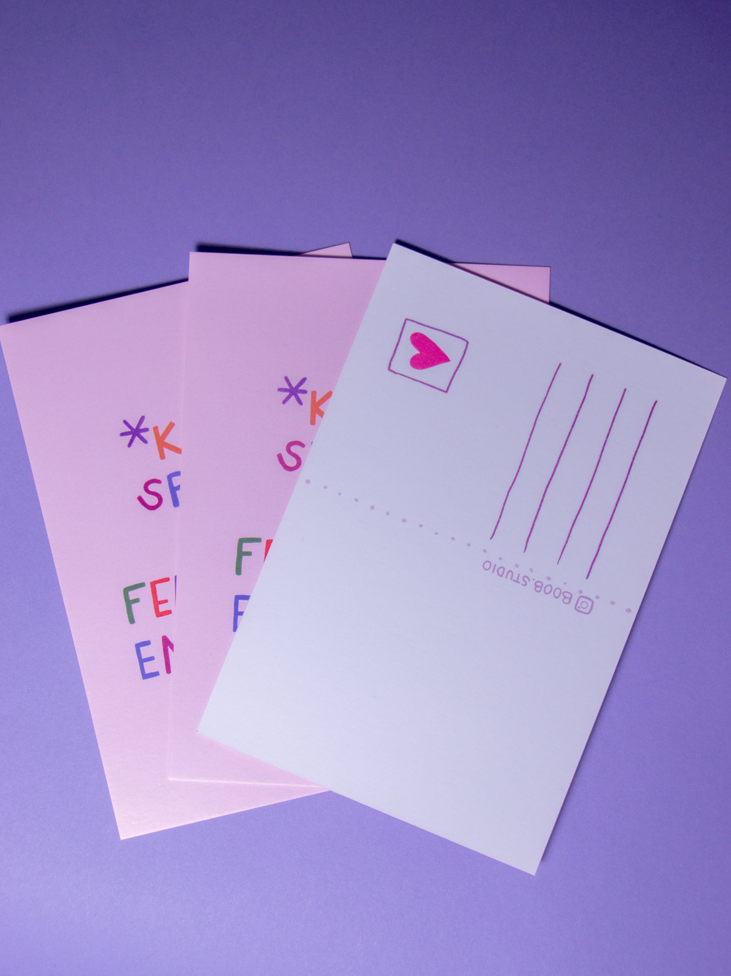 Postkarte Spuren von feminismus