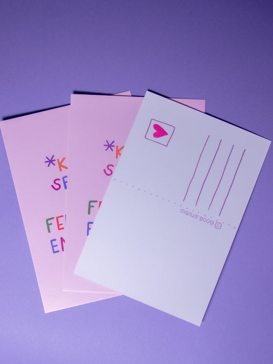 Postkarte Spuren von feminismus