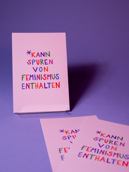 Postkarte Spuren von feminismus