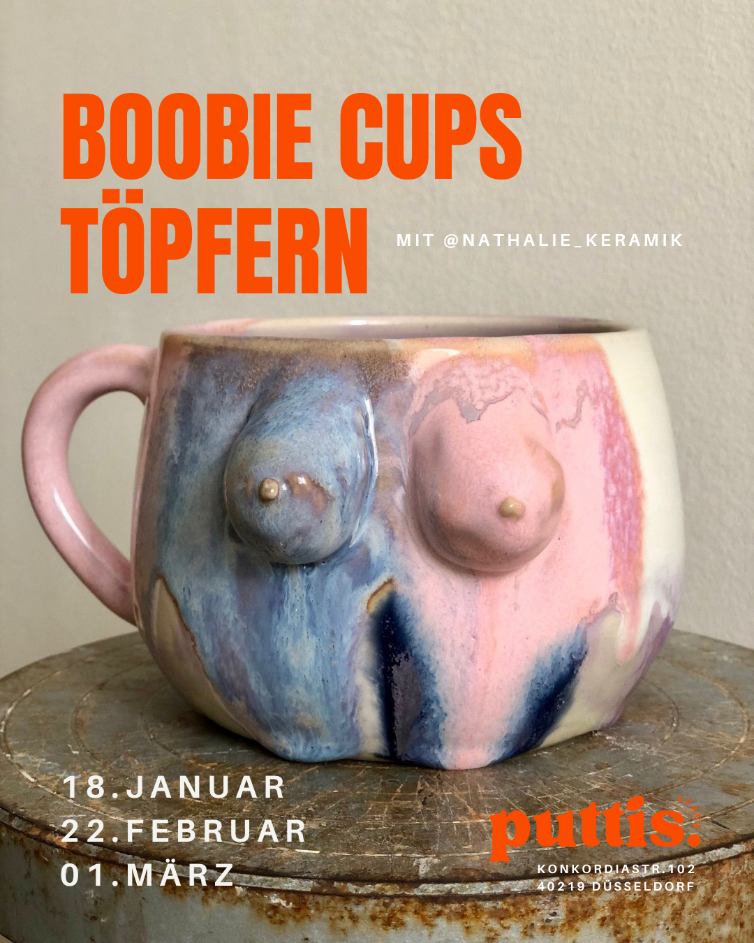 Boobie Cups töpfern mit Nathalie 2026