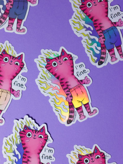Glitzer-Sticker | I'm Fine