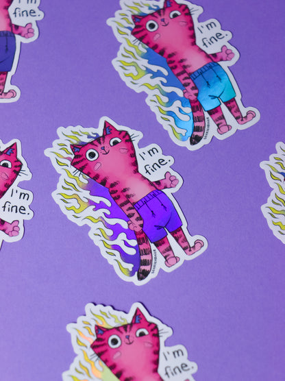 Glitzer-Sticker | I'm Fine