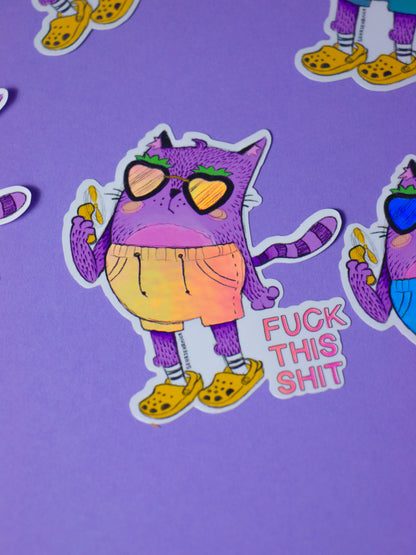 Glitzer-Sticker | Fuck this Shit