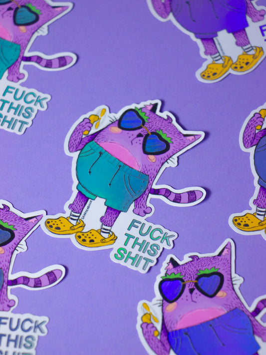 Glitzer-Sticker | Fuck this Shit