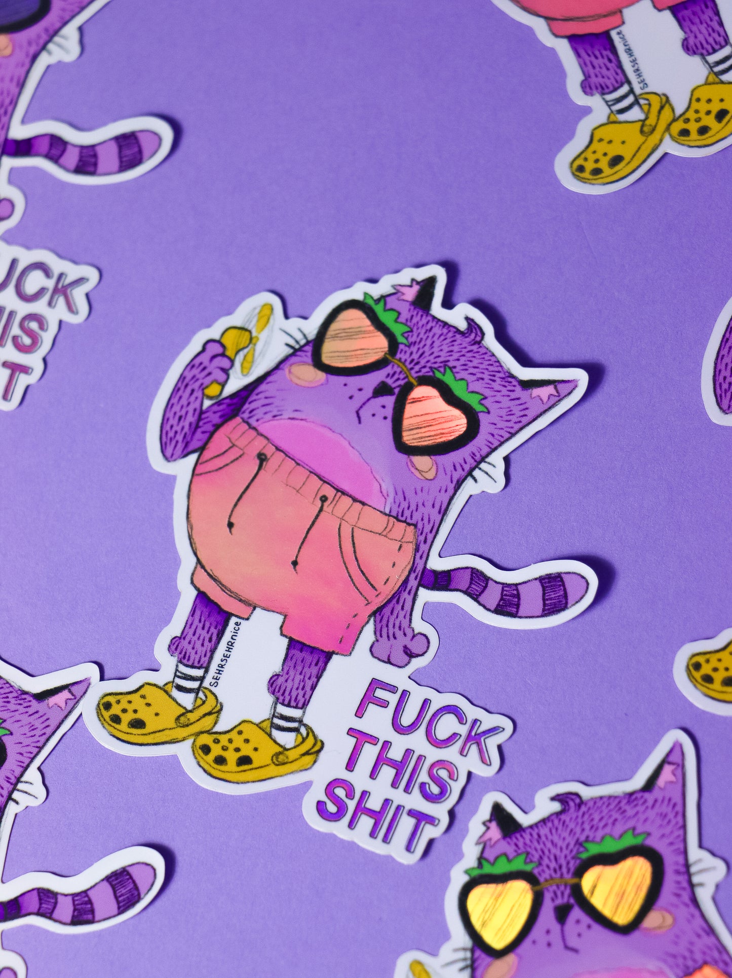 Glitzer-Sticker | Fuck this Shit