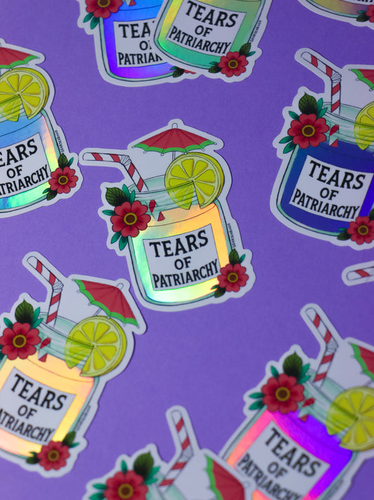 Glitzer-Sticker | Tears of Patriachy