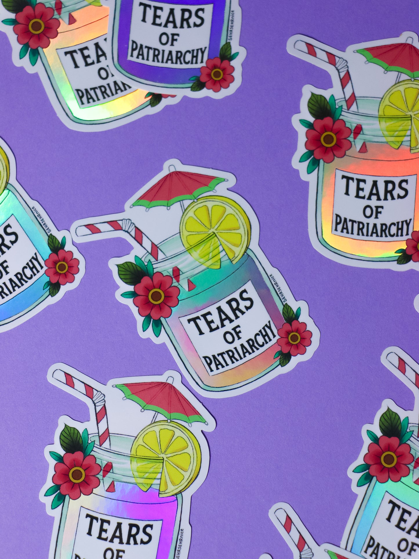 Glitzer-Sticker | Tears of Patriachy