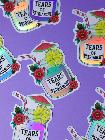 Glitzer-Sticker | Tears of Patriachy