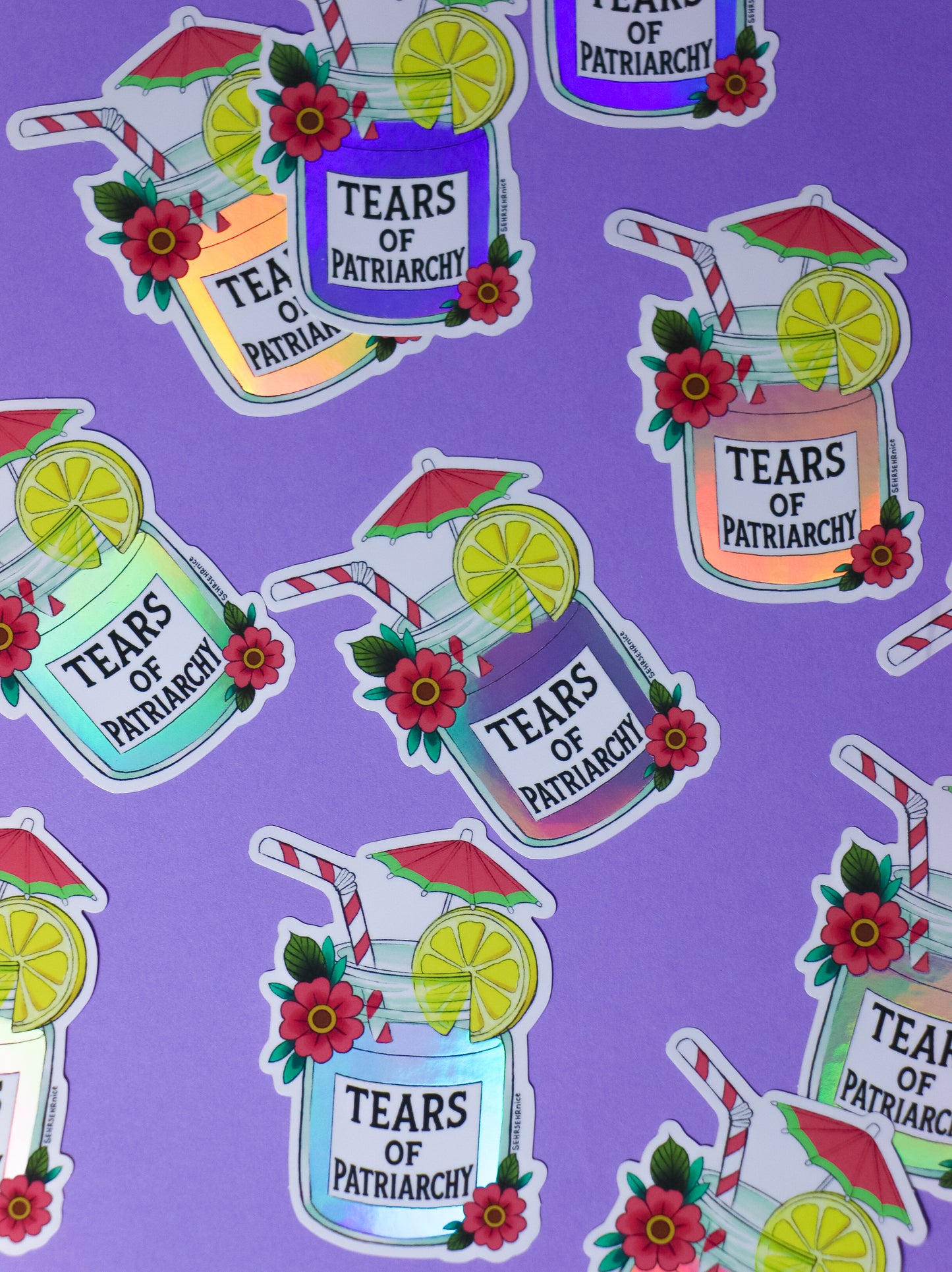Glitzer-Sticker | Tears of Patriachy