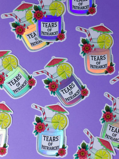 Glitzer-Sticker | Tears of Patriachy