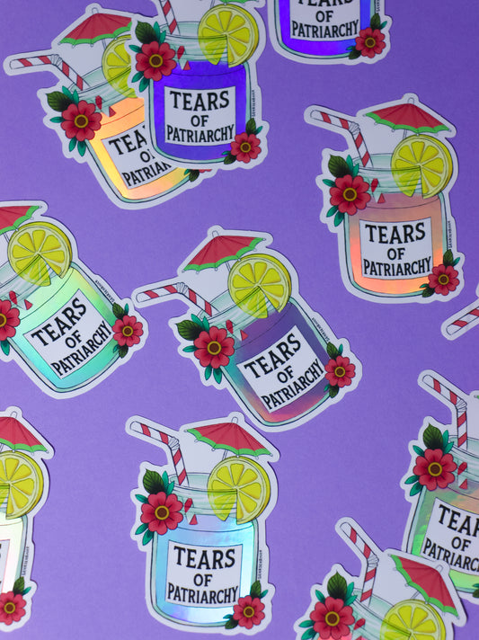 Glitzer-Sticker | Tears of Patriachy