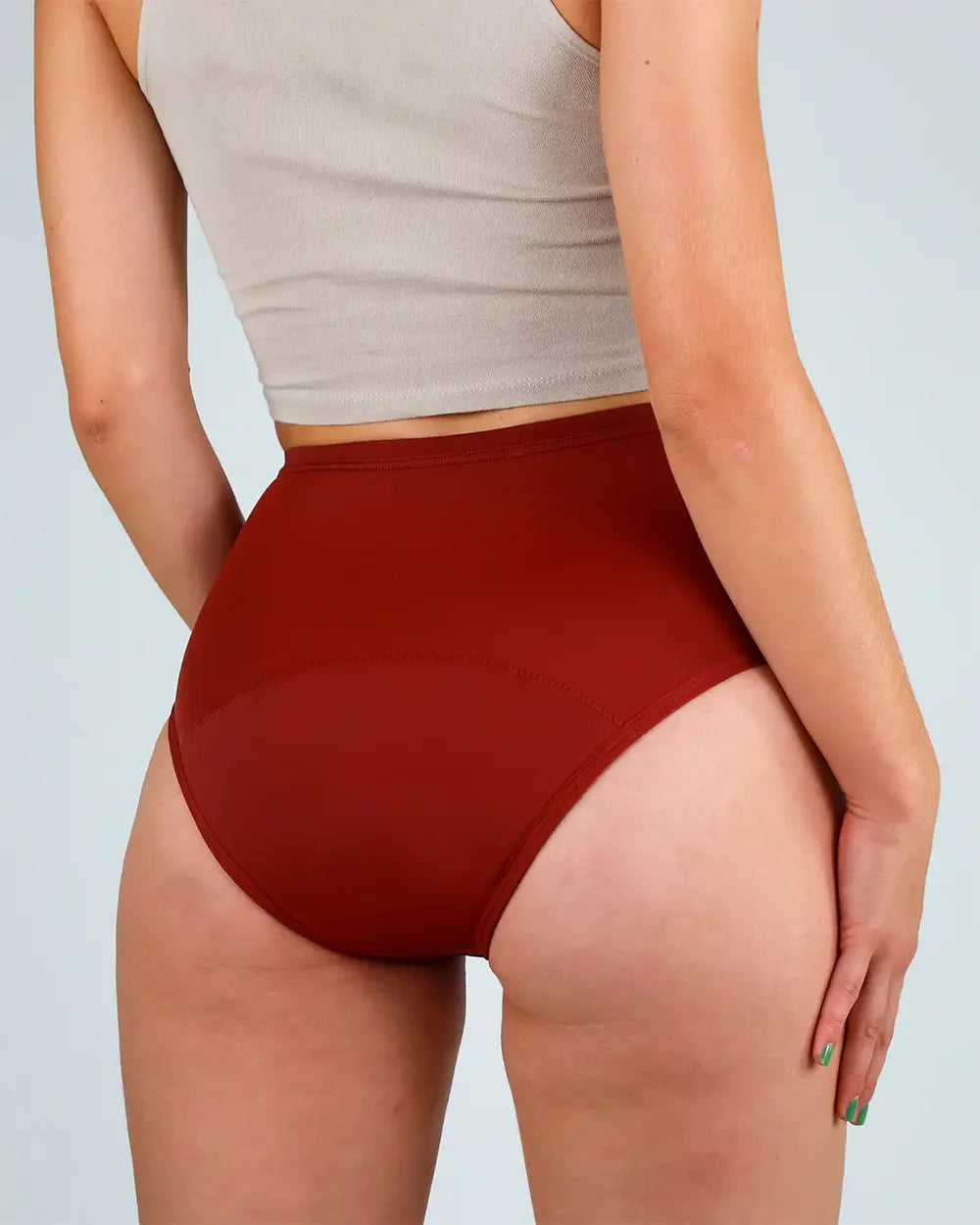 High Waist Slip - dunkelrot