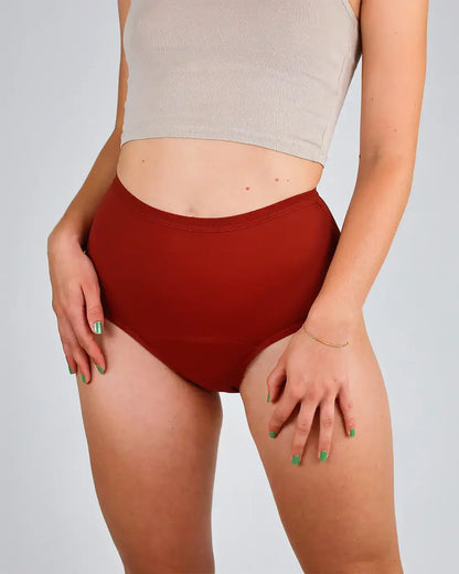 High Waist Slip - dunkelrot