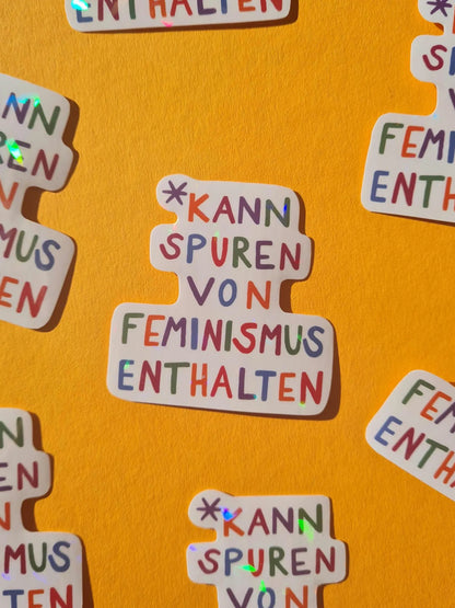 Glitzer-Sticker | Kann Spuren von Feminismus enthalten