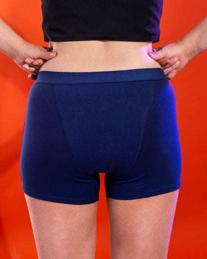 Perioden-Boxershort aus Baumwolle | Super Leakproof | blue